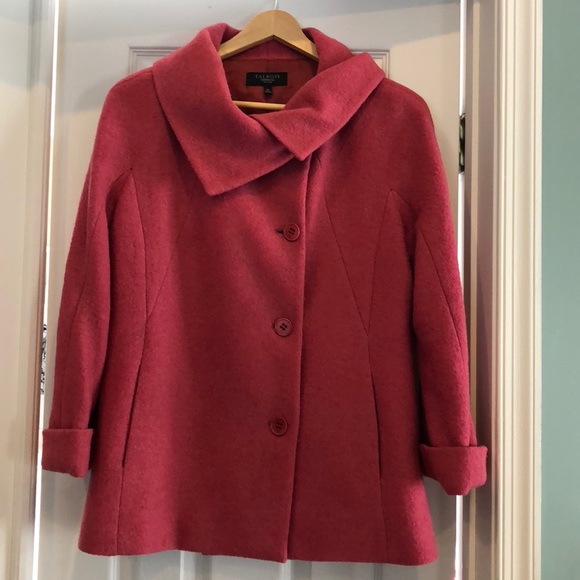 talbots pink wool coat